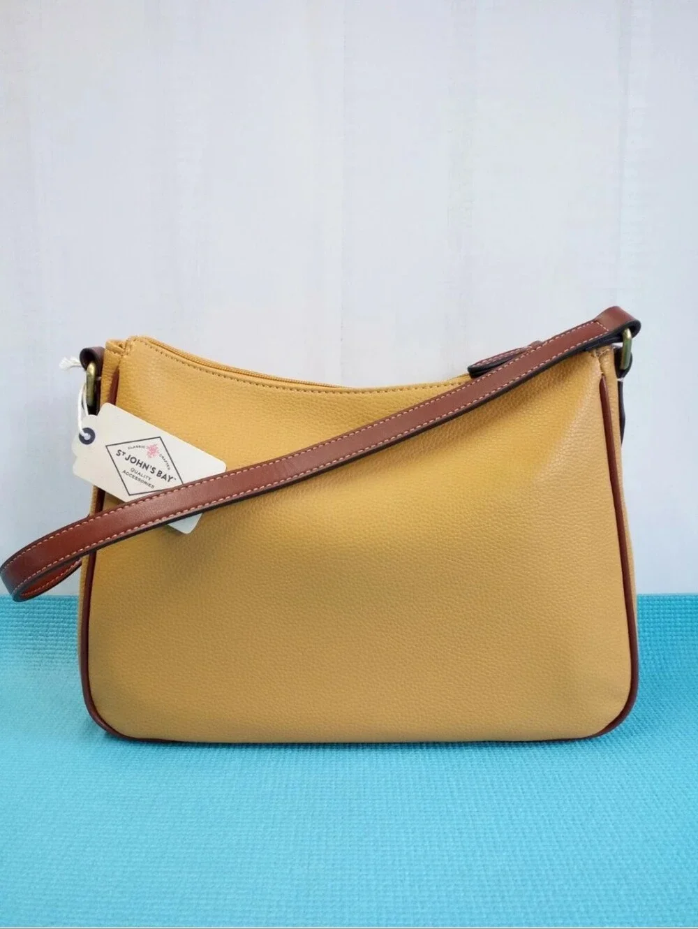 NWT St Johns Bay Women's Hobo Handbag Shoulder Bag Dijon Mustard